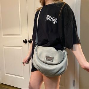 MARC BY MARC JACOBS | Classic Q Natasha Crossbody Bag gray Pebbled Leather purse